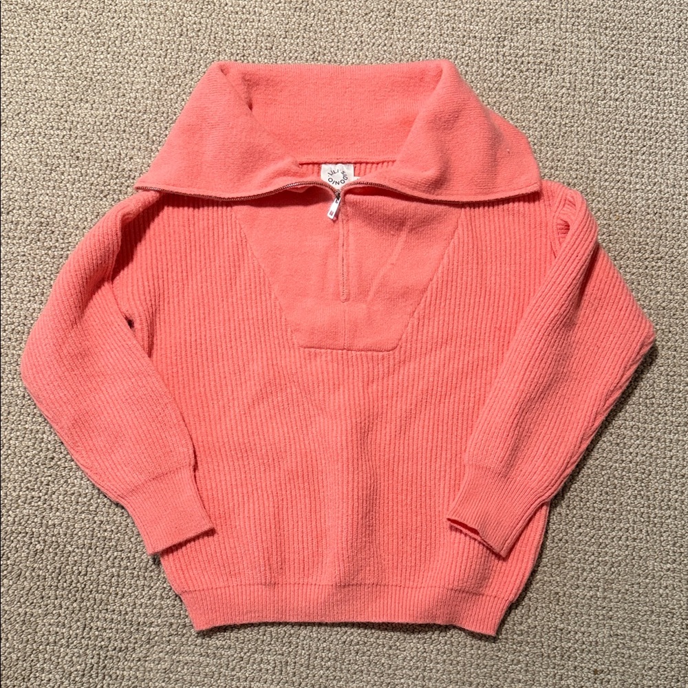 Cozy Coral Cowl Neck Sweater